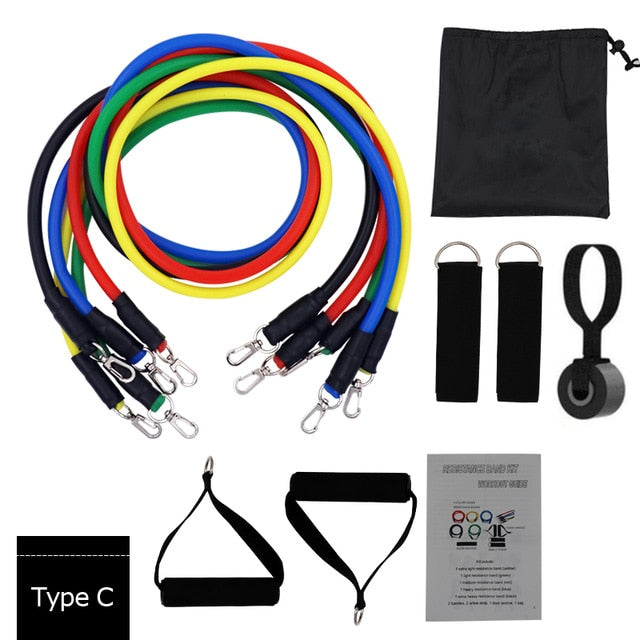 11 Pcs Resistance Bands Set